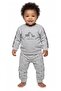 Baby Boy 3-24 Months Zebra Patterned Double Set Gray