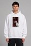 Love Horse Design Pre-Printed Oversize White Hooded Sweatshirt