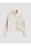Two Mt Shop Quality Lcw Everyday Ecru Cashmere Patterned Loose & Baggy Women's Jacket - 6