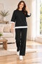 Simple and Comfortable Casual Style - Women's Crew Neck Modal Fabric Two-Piece Set