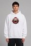 Angry Gorilla Design Pre-Printed Oversize White Hooded Sweatshirt