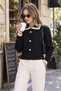 Argyle Patterned Shirt Collar Women's Knitwear Sweater - 2