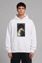 Black Carpet Horse Design Pre-Printed Oversize White Hooded Sweatshirt
