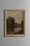 Reflection of Trees on the Riverbank - Vintage Patterned Painting - Fine Model