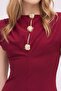 Draped Dress with Gold Button Detail - 3
