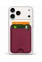 Plum Magnetic Adhesive 5-Chamber Magnetic Card Holder with Axis Stand (Rfid) - 3