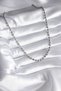 Brass Silver Color Ball Detail Women's Necklace - 2
