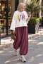 Women's Seasonal Cupra Pique Fabric Elastic Leg Shalwar Trousers 3259 - Premium Series - 3