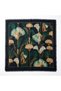 Black Green Floral Patterned Woven Scarf – Acrylic Women's Scarf with a Silk Feel - 3