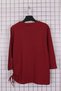 Women's Plus Size Lycra Crew Neck Stone Printed Three Quarter Sleeve Cotton Soft T-Shirt Mom Blouse - 3