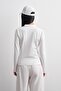 Zippered Stretch Blouse White - 6