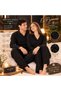 Women's Men's Couple Pajamas Set Modal Cotton Front Buttoned Stylish Pajama Set (Sold Individually, Gender Selection by Color)