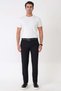 Comfort Fit Cotton Black Trousers with Side Pockets P 1225 - 2