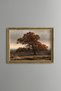 Red Leafed Tree in Autumn - Vintage Patterned Painting - Fine Model