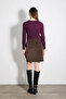 Corduroy Mini Skirt - Brown - 6