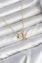 Brass Gold Color Minimal Star Model Women's Necklace