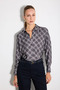 Plaid Patterned Viscose Shirt - Gray - 4