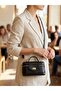 Mini Soft Leather Look Gold Lock Detailed Crossbody Women's Bag - - 3