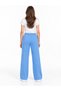 28010-26 Girl's White Striped Wide-Legged 3-Yarn Ruffled Sweatpants 13–16 Years Old - 4