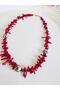 Dal Coral and Jasper Natural Stone Necklace 45 cm - 4