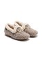 Joya Buckle Plush Women's Home Shoes Dark Beige 37/41 - 2
