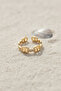 Gold Color Ship Chain Model Zircon Stone Women's Ring -