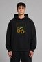 Macav Design Pre-Printed Oversize Black Hooded Sweatshirt