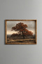 Red Leafed Tree in Autumn - Vintage Patterned Painting - Fine Model