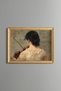 Woman Playing the Violin - Vintage Patterned Painting - Slim Model