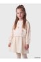 Ecru Crew Neck Floral Girl's Dress