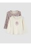 Quality Parts from Çelebi Store Zero Roba Collar Printed Girl's T-Shirt 2-Pack - 2