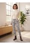 Italian Model Elastic Waist Double Gray Camouflage Trousers - 5