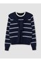 Peak New Season Anthracite Striped Knit Sweater for Women. - 5