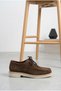 Women's Suede Look Moccasin Casual Shoes Lace-Up Contrast Sole Oxford - 2