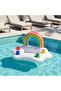 Inflatable Floating Drink Holder for Pool – 4 Cup Floating Bar Tray for Drinks, Snacks & Fruit, Pool Cup Holder Float for Beach, Hot Tub, Swimming Par - 3