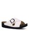 Zenne Inox Silver Cross Buckle Orthopedic Slippers Comfortable Soft Stylish