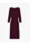 Drapeli Slim Fit Notched Collar Long Sleeve Midi Dress - 6
