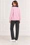 Women's Denim Shirt Collar Long Sleeve Oversize Knitwear Sweater - 5