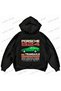 Porsche 924 Printed Black Oversize Boxy Hoodie Sweatshirt