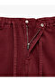 Cotton Loose Fit Denim Trousers with Snap Buttons and Tie Waist - Loose Fit Jeans - 8