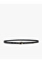 Crocodile Look Faux Leather Thin Belt with Metal Buckle - 2