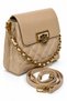 Mink Quilted Embroidered Double Strap Stylish Design Women's Shoulder Bag - 4