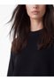 Alita City Farkıyla Lcw Everyday Black Knitwear Plain Oval Neck Women's Sweater - 3