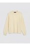 Alita City Ecru Oval-Neck Women's Knitwear Sweater with a Difference in Color - 4