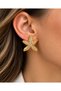 Gold Color Stone Sea Star Steel Earrings Acr9716