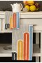 (Set of 2) Patterned Kitchen Towels 30×50 cm Microfiber Towels
