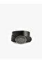 Faux Leather Oval Ethnic Buckle Detailed Belt