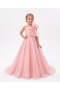 Babyaden Thin Strap Collar with Big Bow Girl's Long Evening Dress - 4