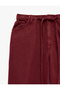 Cotton Loose Fit Denim Trousers with Snap Buttons and Tie Waist - Loose Fit Jeans - 7
