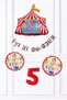 5 Year Old Circus Theme Birthday Round and Circus Tent Balloon Set Set277 5